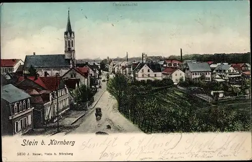 Ak Stein bei Nürnberg, Totalansicht, Kirche