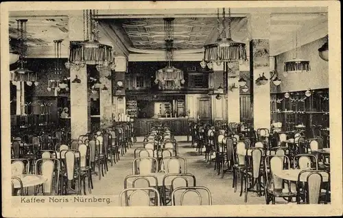 Ak Nürnberg in Mittelfranken, Cafe Noris, Lorenzerplatz