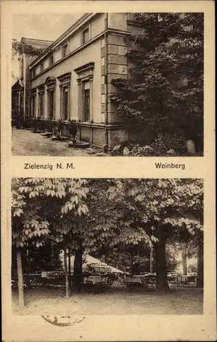 Ak Sulęcin Zielenzig Ostbrandenburg, Gasthaus Weinberg