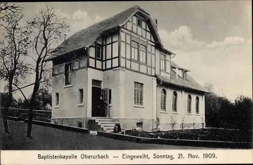Ak Oberurbach Urbach im Remstal, Baptistenkapelle, eingeweiht 21 November 1909