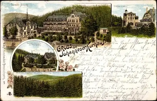 Litho Clausthal Zellerfeld im Oberharz, Johanneser Kurhaus, Turnplatz