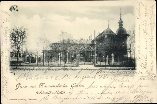 Ak Berlin Grunewald Halensee, Etablissement Franzensbader Garten