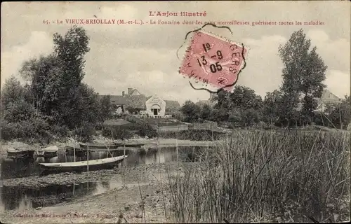 Ak Briollay Maine et Loire, La Fontaine dont les eaux merveilleuses