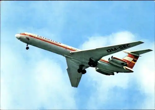 Ak Iljuschin IL-62, Interflug, Turbinenluftstrahlverkehrsflugzeug, Passagierflugzeug, DM SEC