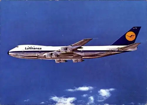 Ak Boeing Jet 747, Lufthansa, Deutsches Passagierflugzeug