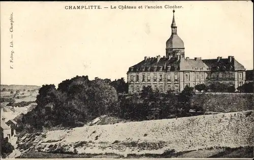 Ak Champlitte Haute Saône, Le Chateau et l'ancien clocher