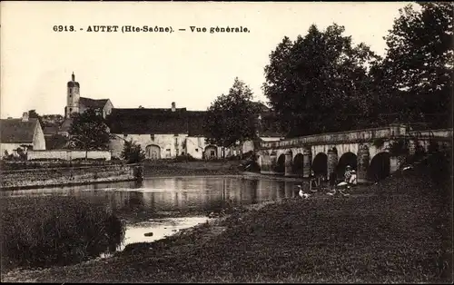 Ak Autet Haute Saône, Vue generale