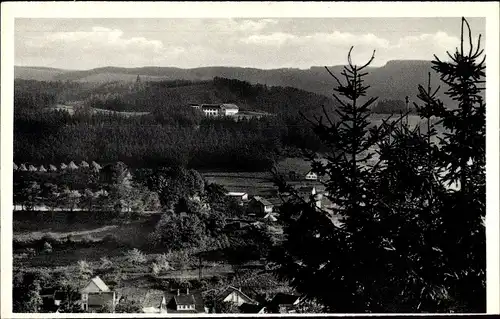 Ak Bergneustadt, Schullandheim Haus Veste Nyestadt, Fernsicht, Wald