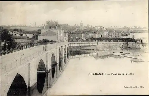 Ak Chabanais Charente, Pont sur la Vienne