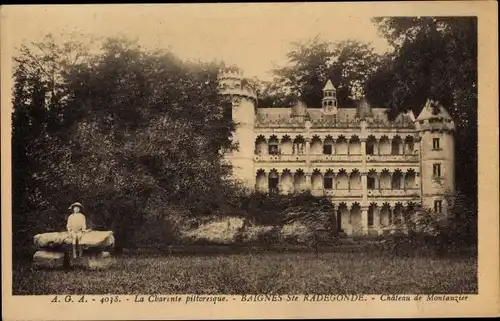 Ak Baignes Sainte Radegonde Charente, Chateau de Montauzier