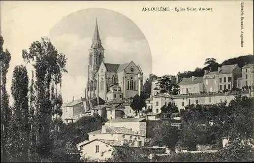 Ak Angoulême Charente, Eglise Saint Ausone