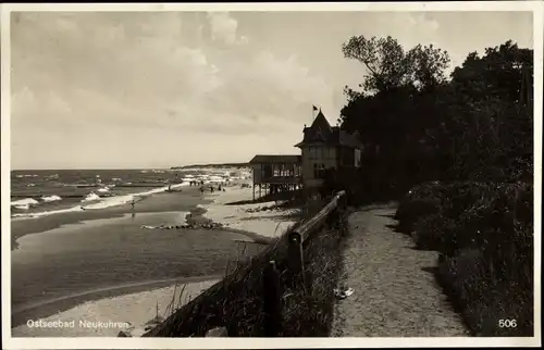 Ak Pionerski Neukuhren Ostpreußen, Blick aufs Meer, Straße