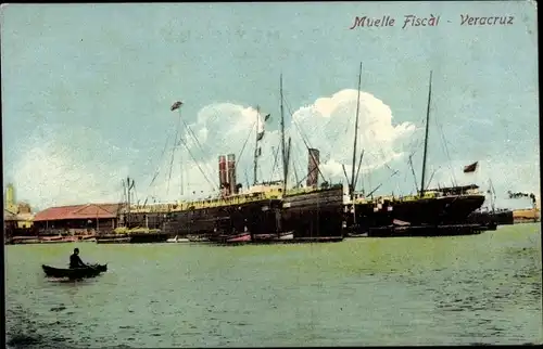 Ak Veracruz Mexico, Muelle Fiscal, Dampfer