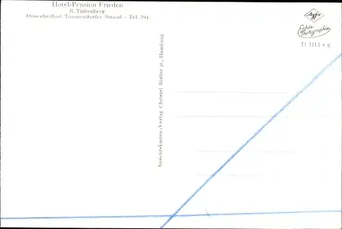 Ak Timmendorfer Strand in Holstein, Hotel Pension Frieden, Inh. R. Tüttenberg