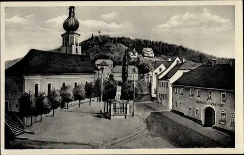 Ak Tännesberg in der Oberpfalz, Marktplatz, Gasthof zur Post