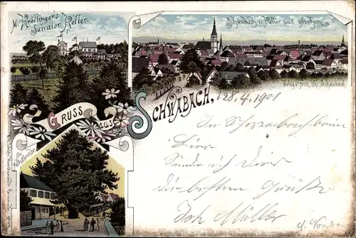 Litho Schwabach in Mittelfranken, M. Knöllingers Salvator Keller, Am Hördlertor