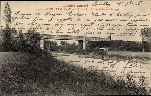 Ak Briollay Maine et Loire, Le Paradis des Pecheurs a la ligne