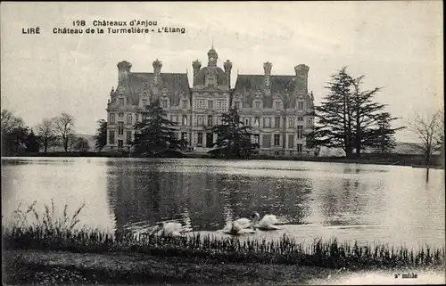 Ak Liré Maine et Loire, Chateau de la Turmeliere, L'Etang