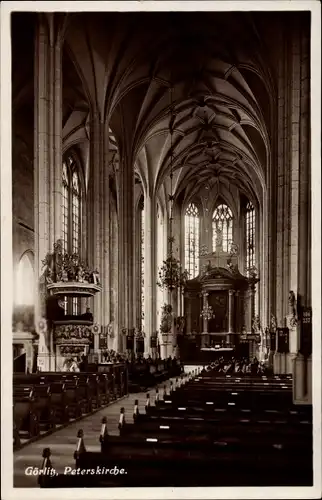 Ak Görlitz in der Lausitz, Peterskirche, Innenansicht