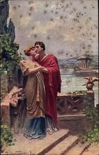 Künstler Ak Mastroianni, Domenico, Estasi, Charme, römisches Liebespaar
