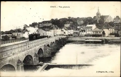Ak Gray Haute Saône, Vue generale