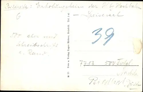 Ak Reinfeld in Schleswig Holstein, Speisesaal, Erholungsheim der Hamburger Hochbahn