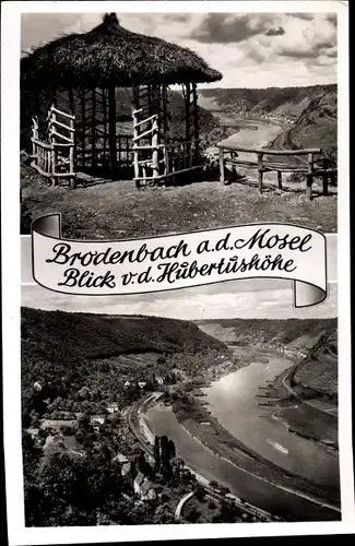 Ak Brodenbach an der Terrassenmosel, Blick auf Landschaft und Ort