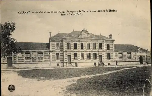 Ak Cognac Charente, Hopital Auxiliaire, Societe de la Croix Rouge Francaise de Secours