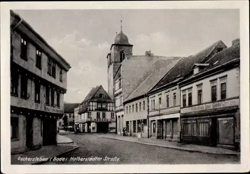 Ak Oschersleben an der Bode, Halberstädter Straße