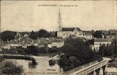 Ak Le Lion d'Angers Maine et Loire, Vue generale de Grez