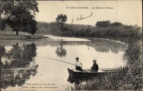 Ak Le Lion d'Angers Maine et Loire, Les Bords de l'Oudon