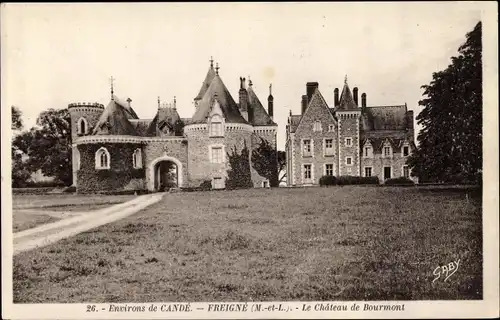 Ak Freigné Maine et Loire, Le Chateau de Bourmont