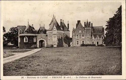 Ak Freigné Maine et Loire, Le Chateau de Bourmont