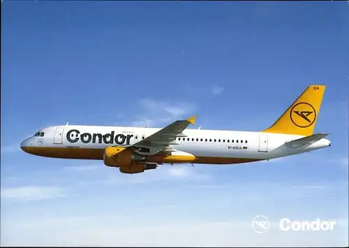 Ak Deutsches Passagierflugzeug, Condor, Airbus A 320, D-AICA