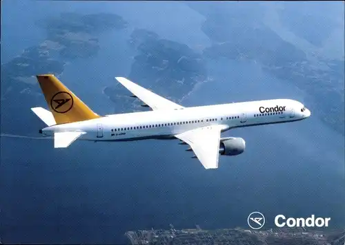 Ak Deutsches Passagierflugzeug, Condor Boeing 757 in der Luft