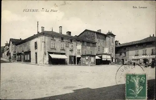 Ak Fleurie Rhône, La Place
