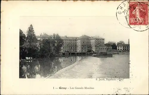 Ak Gray Haute Saône, Les Grands Moulins