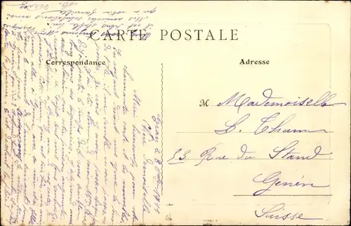 Ak Gray Haute Saône, Le Pont suspendu