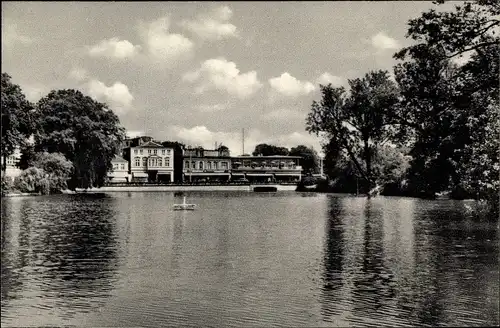 Ak Neumünster in Holstein, Partie am Teich
