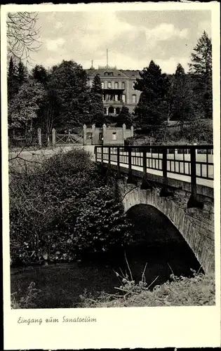 Ak Weilmünster im Taunus Hessen, Kindersanatorium, Eingang