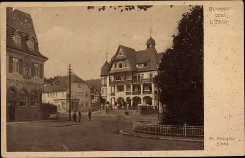 Ak Georgenthal in Thüringen, St. Georgenplatz