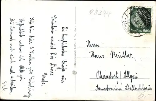 Ak Grünhain Beierfeld im Erzgebirge Sachsen, Genesungsheim