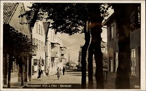 Ak Wyk auf Föhr Nordfriesland, Sandwall