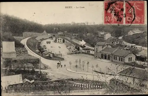 Ak Briey Meurthe et Moselle, La Gare