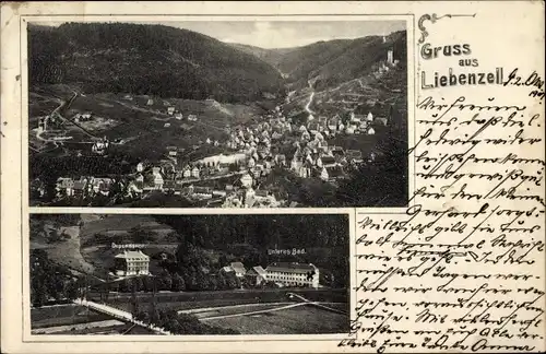 Ak Bad Liebenzell im Schwarzwald, Gesamtansicht, Unteres Bad