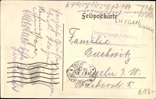 Künstler Ak Mügge, Kaisergeburtstags Feier, Vermessungs Abteilung 5