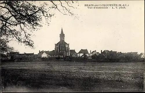 Ak Brain sur Longuenée Maine et Loire, Vue d'ensemble