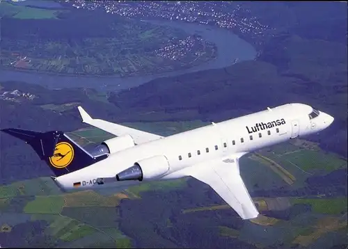 Ak Deutsches Passagierflugzeug, Lufthansa, Canadair Jet CL 600, D ACL