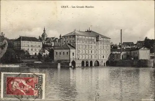 Ak Gray Haute Saône, Les Grands Moulins