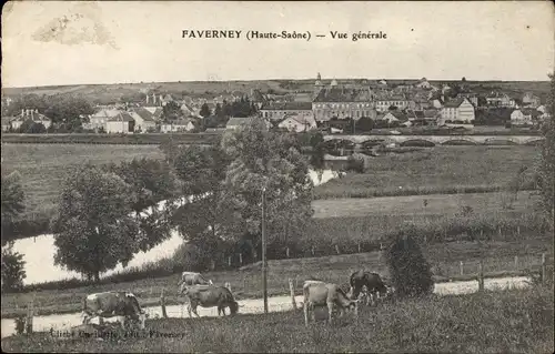 Ak Faverney Haute Saône, Vue generale